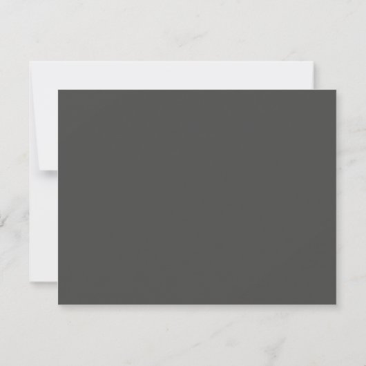 Modernes Minimalistisches Dusty Gray Save the Date (Rückseite)