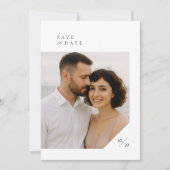 Modernes Minimalistisches Ein-Foto Save the Date (Vorderseite)