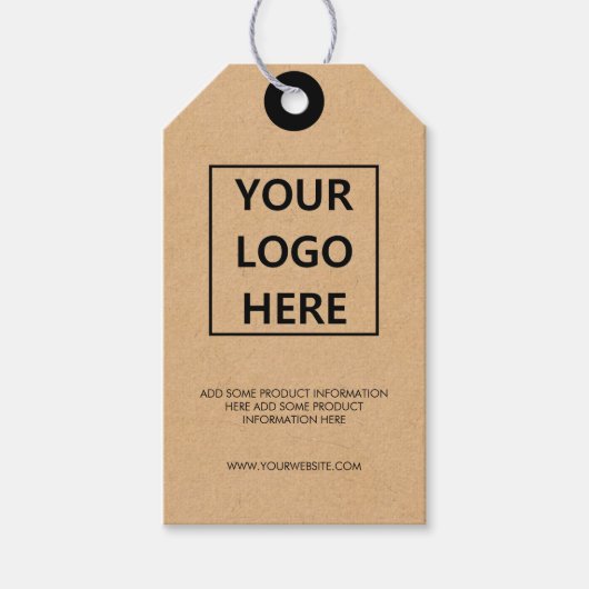 Modernes Minimalistisches Einfache Kleidungspapier Geschenkanhänger (Vorderseite)