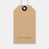 Modernes Minimalistisches Einfache Kleidungspapier Geschenkanhänger (Rückseite)