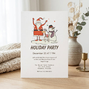 Modernes Minimalistisches Einfache Linie Party Einladung