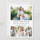 Modernes Minimalistisches Einfaches 4 Foto Save The Date (Vorderseite)