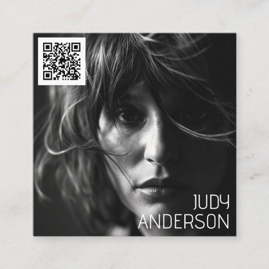 Modernes Minimalistisches, einfaches Berufliches F Quadratische Visitenkarte (Vorderseite)