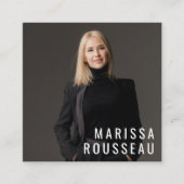 Modernes Minimalistisches, einfaches Berufliches F Quadratische Visitenkarte (Vorderseite)