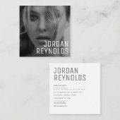 Modernes Minimalistisches, einfaches Berufliches F Quadratische Visitenkarte (Vorne/Hinten)