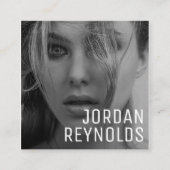 Modernes Minimalistisches, einfaches Berufliches F Quadratische Visitenkarte (Vorderseite)