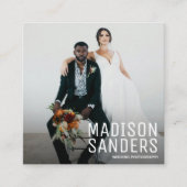 Modernes Minimalistisches, einfaches Berufliches F Quadratische Visitenkarte (Vorderseite)