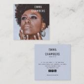 Modernes Minimalistisches, einfaches Berufliches F Quadratische Visitenkarte (Vorne/Hinten)