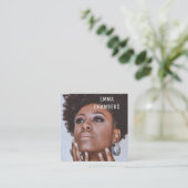 Modernes Minimalistisches, einfaches Berufliches F Quadratische Visitenkarte (Stehend Vorderseite)