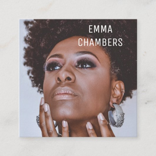 Modernes Minimalistisches, einfaches Berufliches F Quadratische Visitenkarte (Vorderseite)