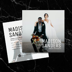 Modernes Minimalistisches, einfaches Berufliches F Quadratische Visitenkarte