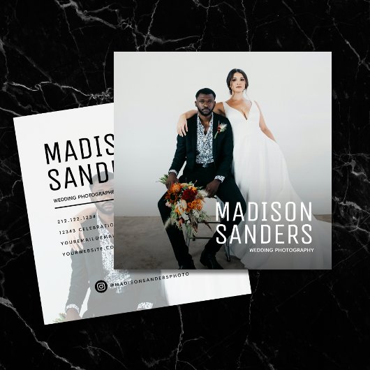 Modernes Minimalistisches, einfaches Berufliches F Quadratische Visitenkarte