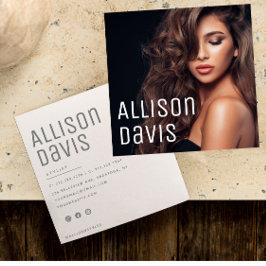 Modernes Minimalistisches, einfaches Berufliches F Quadratische Visitenkarte