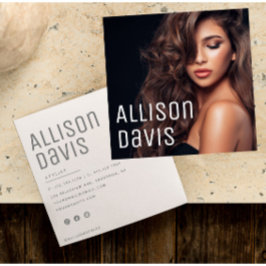 Modernes Minimalistisches, einfaches Berufliches F Quadratische Visitenkarte