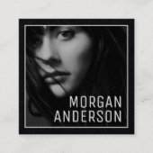 Modernes Minimalistisches, einfaches Berufliches F Quadratische Visitenkarte (Vorderseite)