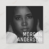 Modernes Minimalistisches, einfaches Berufliches F Quadratische Visitenkarte (Vorderseite)