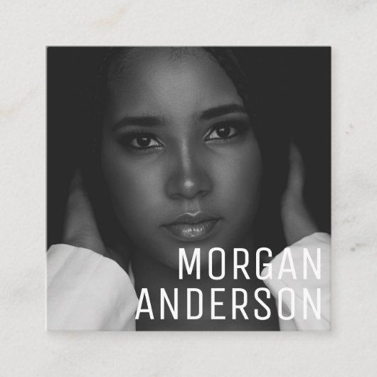 Modernes Minimalistisches, einfaches Berufliches F Quadratische Visitenkarte (Vorderseite)