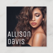 Modernes Minimalistisches, einfaches Berufliches F Quadratische Visitenkarte (Vorderseite)