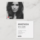 Modernes Minimalistisches, einfaches Berufliches F Quadratische Visitenkarte (Vorne/Hinten)