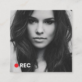 Modernes Minimalistisches, einfaches Berufliches F Quadratische Visitenkarte