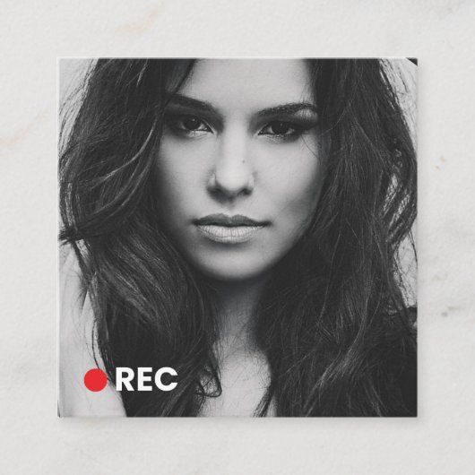 Modernes Minimalistisches, einfaches Berufliches F Quadratische Visitenkarte (Vorderseite)