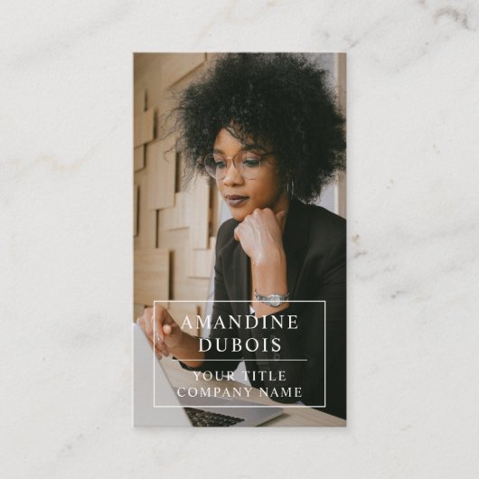 Modernes Minimalistisches, einfaches Berufliches F Visitenkarte (Vorderseite)