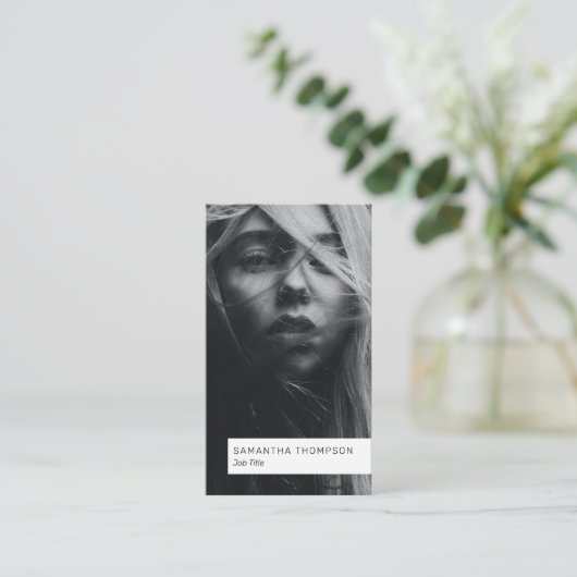 Modernes Minimalistisches, einfaches Berufliches F Visitenkarte (Stehend Vorderseite)