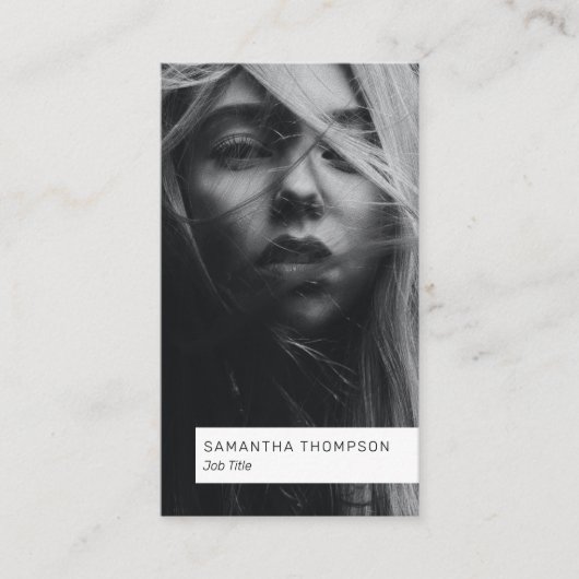 Modernes Minimalistisches, einfaches Berufliches F Visitenkarte (Vorderseite)