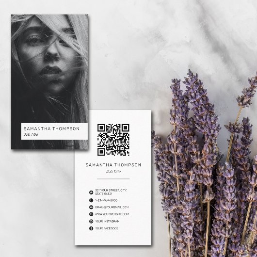 Modernes Minimalistisches, einfaches Berufliches F Visitenkarte