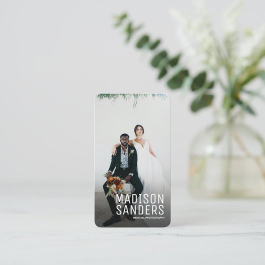 Modernes Minimalistisches, einfaches Berufliches F Visitenkarte (Stehend Vorderseite)