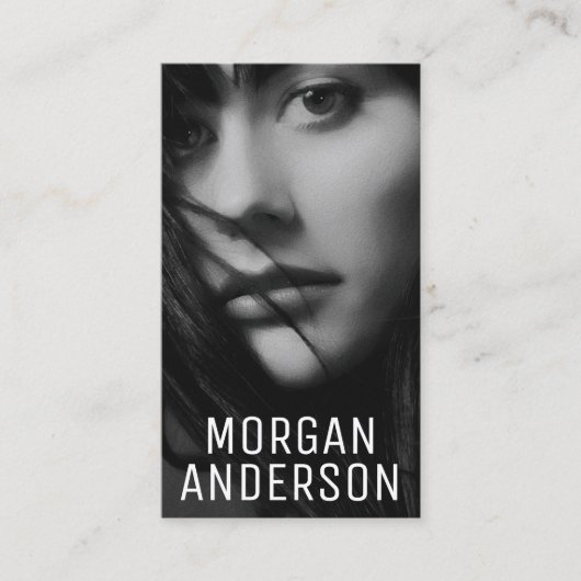 Modernes Minimalistisches, einfaches Berufliches F Visitenkarte (Vorderseite)