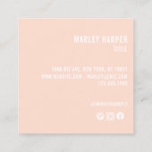 Modernes Minimalistisches Einfaches Berufliches Fo Quadratische Visitenkarte (Rückseite)