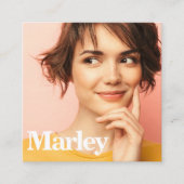 Modernes Minimalistisches Einfaches Berufliches Fo Quadratische Visitenkarte (Vorderseite)