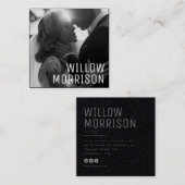 Modernes Minimalistisches, einfaches, Berufliches Quadratische Visitenkarte (Vorne/Hinten)