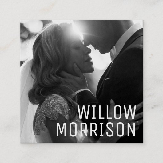 Modernes Minimalistisches, einfaches, Berufliches Quadratische Visitenkarte (Vorderseite)