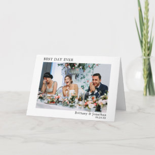 Modernes Minimalistisches Einfaches Best Day Falte Dankeskarte