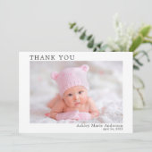 Modernes Minimalistisches Einfaches Dankeschön Neu Dankeskarte (Stehend Vorderseite)