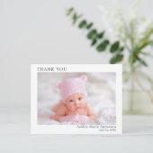 Modernes Minimalistisches Einfaches Dankeschön Neu Postkarte (Stehend Vorderseite)