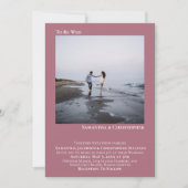 Modernes Minimalistisches Einfaches Dusty Rose Fot Einladung (Vorderseite)