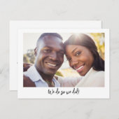 Modernes Minimalistisches Einfaches Foto Ankündigungspostkarte (Vorne/Hinten)