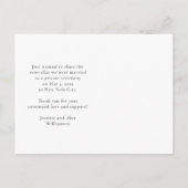 Modernes Minimalistisches Einfaches Foto Ankündigungspostkarte (Rückseite)