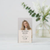 Modernes Minimalistisches einfaches Foto Beruflich Visitenkarte (Stehend Vorderseite)
