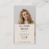 Modernes Minimalistisches einfaches Foto Beruflich Visitenkarte (Vorderseite)