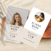 Modernes Minimalistisches einfaches Foto Beruflich Visitenkarte