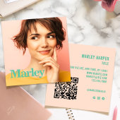 Modernes, Minimalistisches, einfaches Foto für Nie Quadratische Visitenkarte