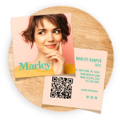 Modernes, Minimalistisches, einfaches Foto für Nie Quadratische Visitenkarte