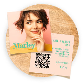 Modernes, Minimalistisches, einfaches Foto für Nie Quadratische Visitenkarte