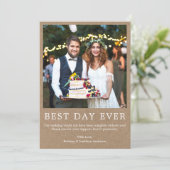 Modernes Minimalistisches Einfaches Foto Kraft-All Dankeskarte (Stehend Vorderseite)