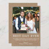 Modernes Minimalistisches Einfaches Foto Kraft-All Dankeskarte (Vorne/Hinten)