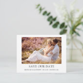 Modernes Minimalistisches einfaches Foto Rette uns Postkarte (Stehend Vorderseite)